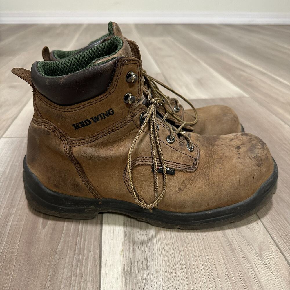 Red Wing Mens 2240 Work Boot 9.5 Wide Brown King Toe Safety Waterproof Lace Up